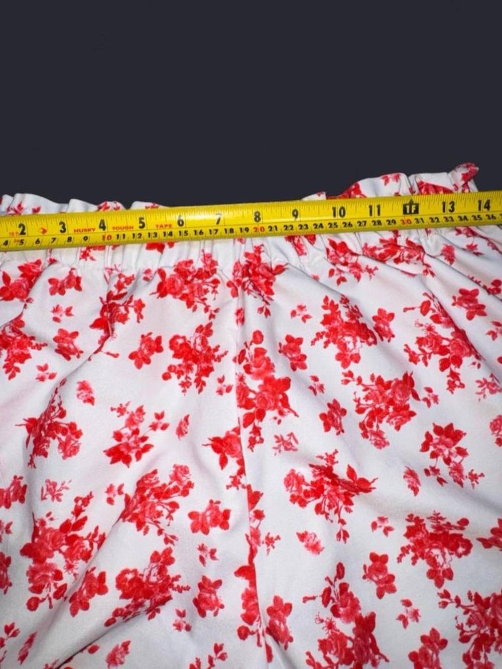 SHEIN Red Floral Tube Top & Shorts Set Size L - Picture 4 of 5